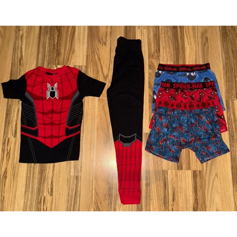 Marvel Spider-Man Boys 10 Pajama Set Youth Lot‎